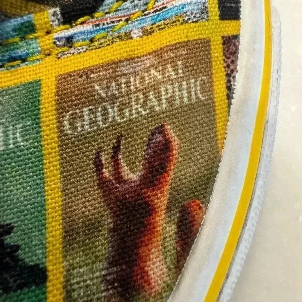 Vans National Geographic kids unisex lace up sneakers size 12